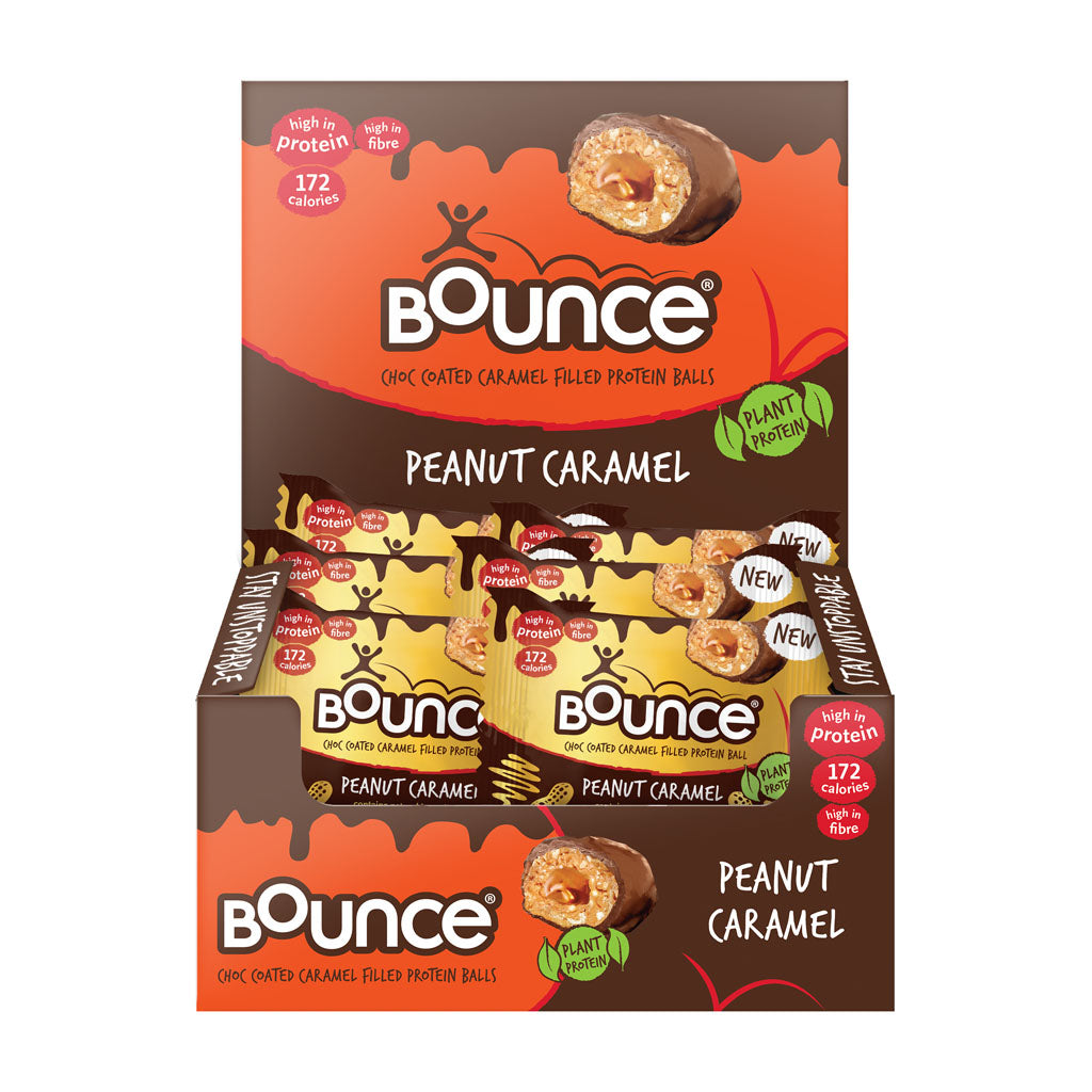 Bounce Dipped Peanut Caramel Protein Ball 12 x 40g