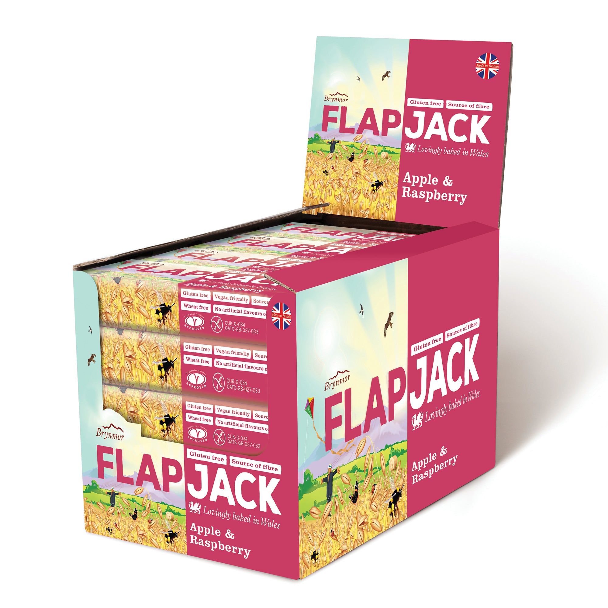Brynmor Gluten Free Flapjack Apple & Raspberry 20 x 80g