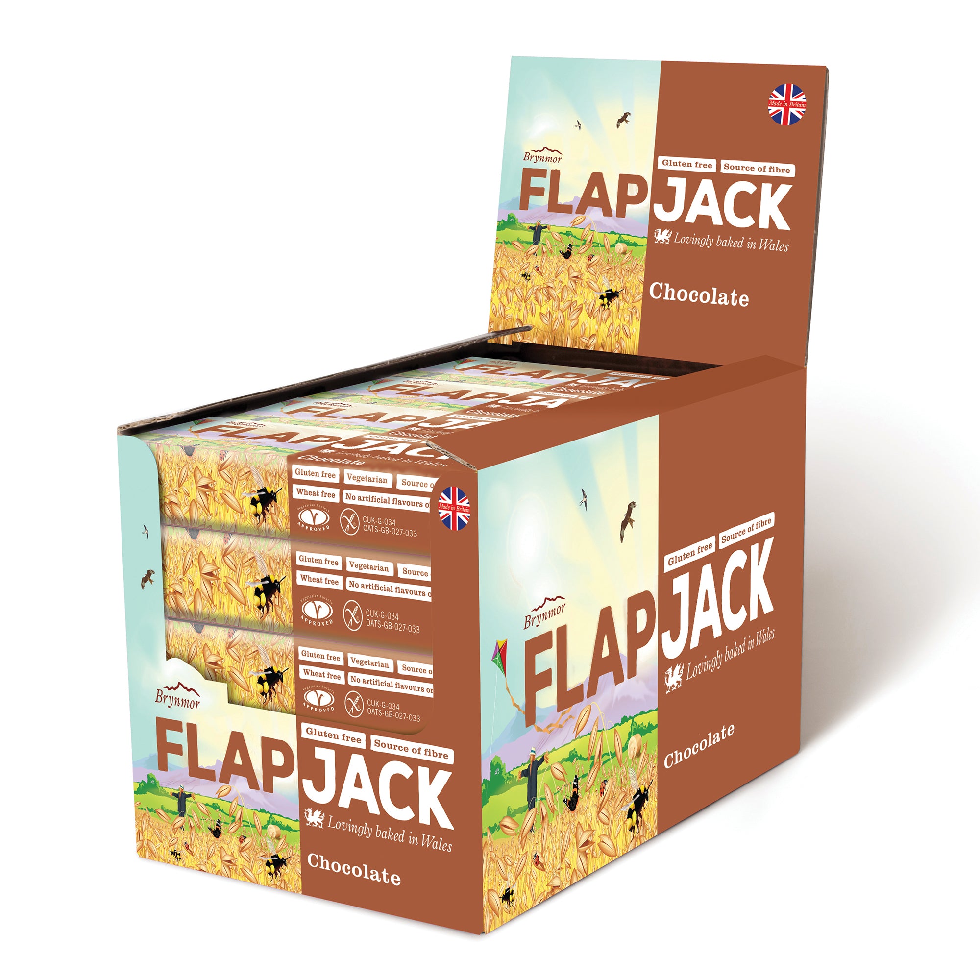 Brynmor Gluten Free Flapjack Chocolate 20 x 80g