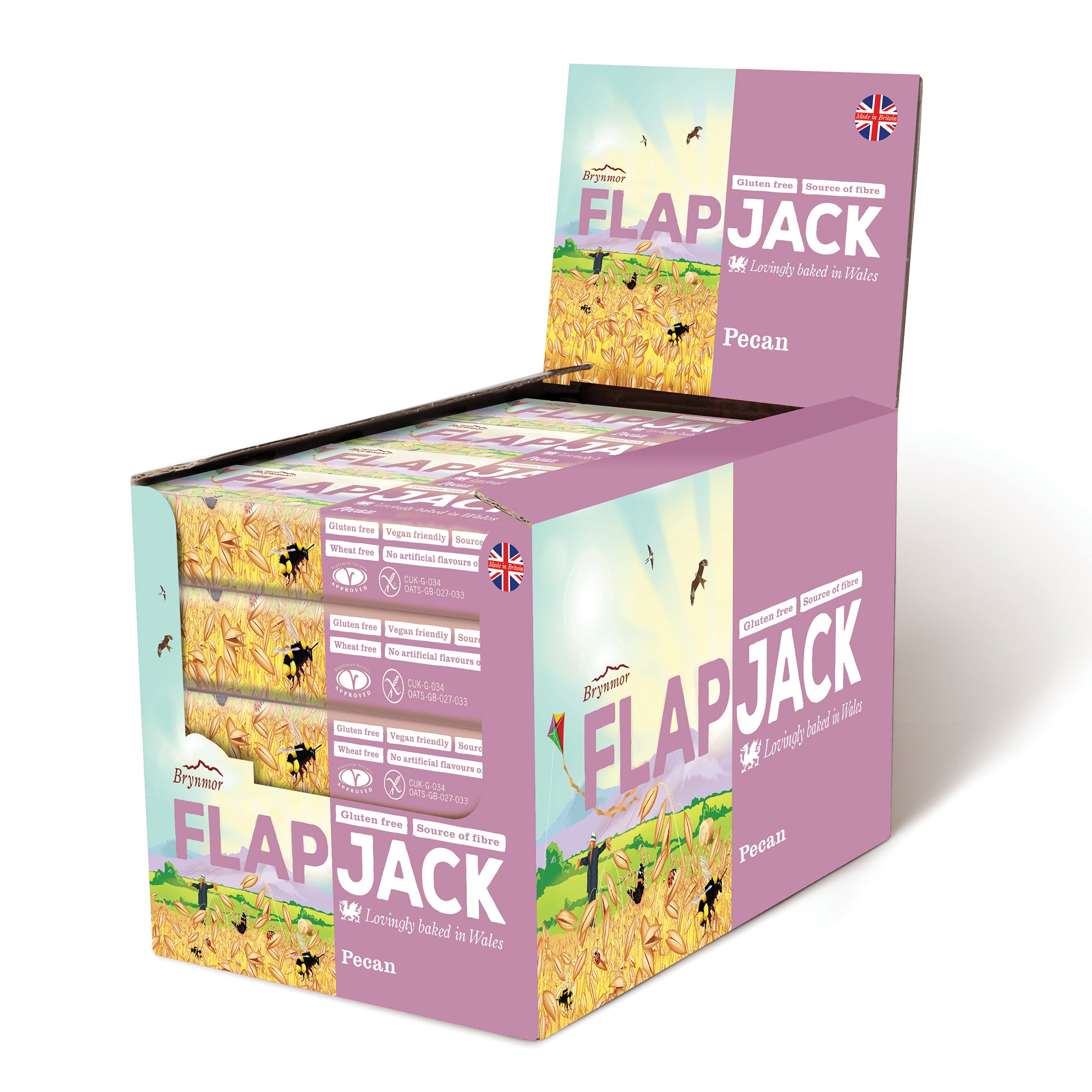 Brynmor Gluten Free Flapjack Pecan 20 x 80g