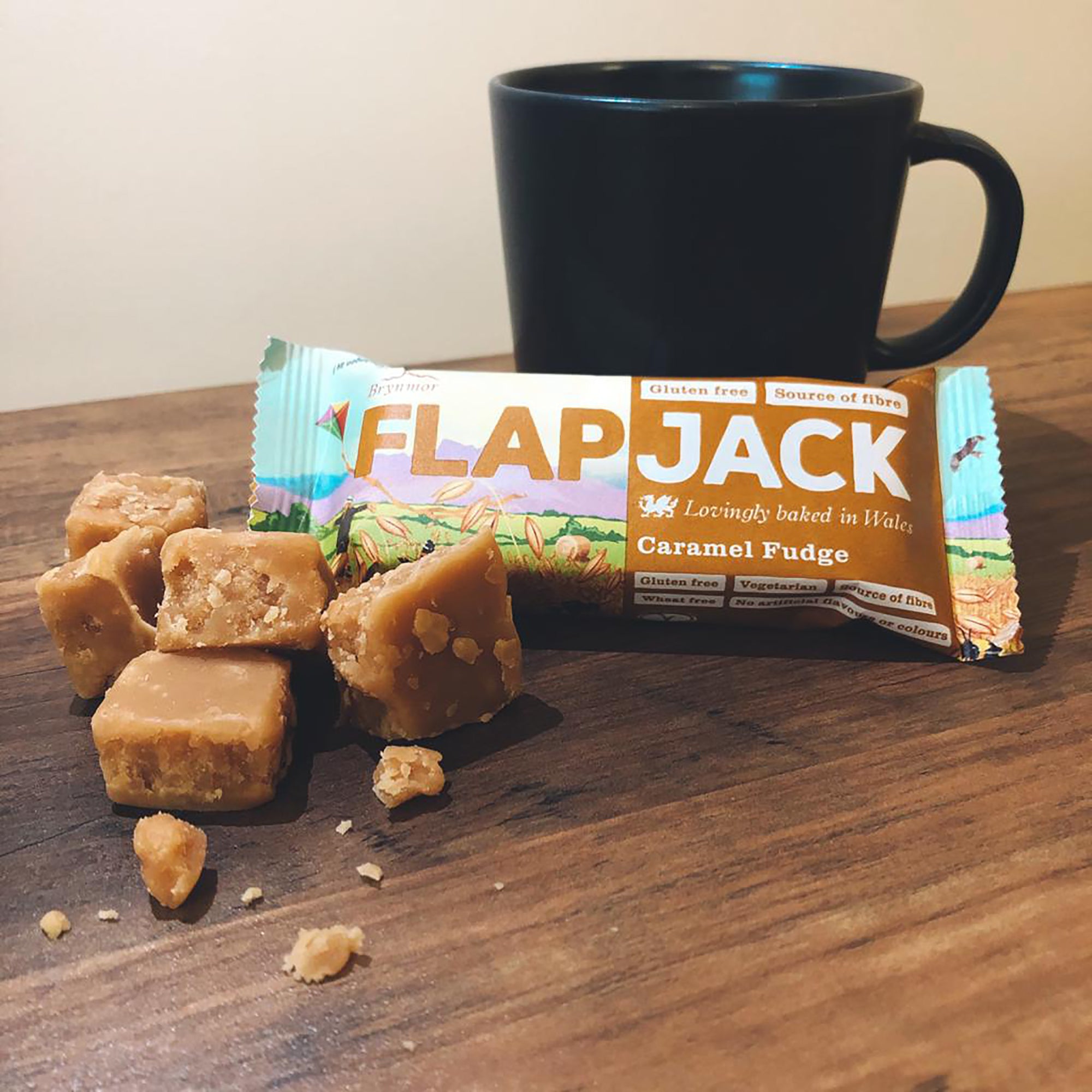 Brynmor Gluten Free Flapjack Caramel Fudge 20 x 80g