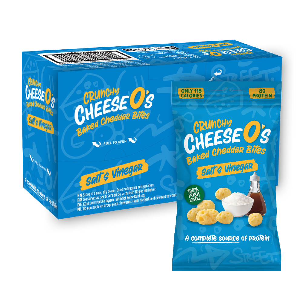 CheeseO's Crunchy Baked Cheddar Bites - Salt & Vinegar 10x20g