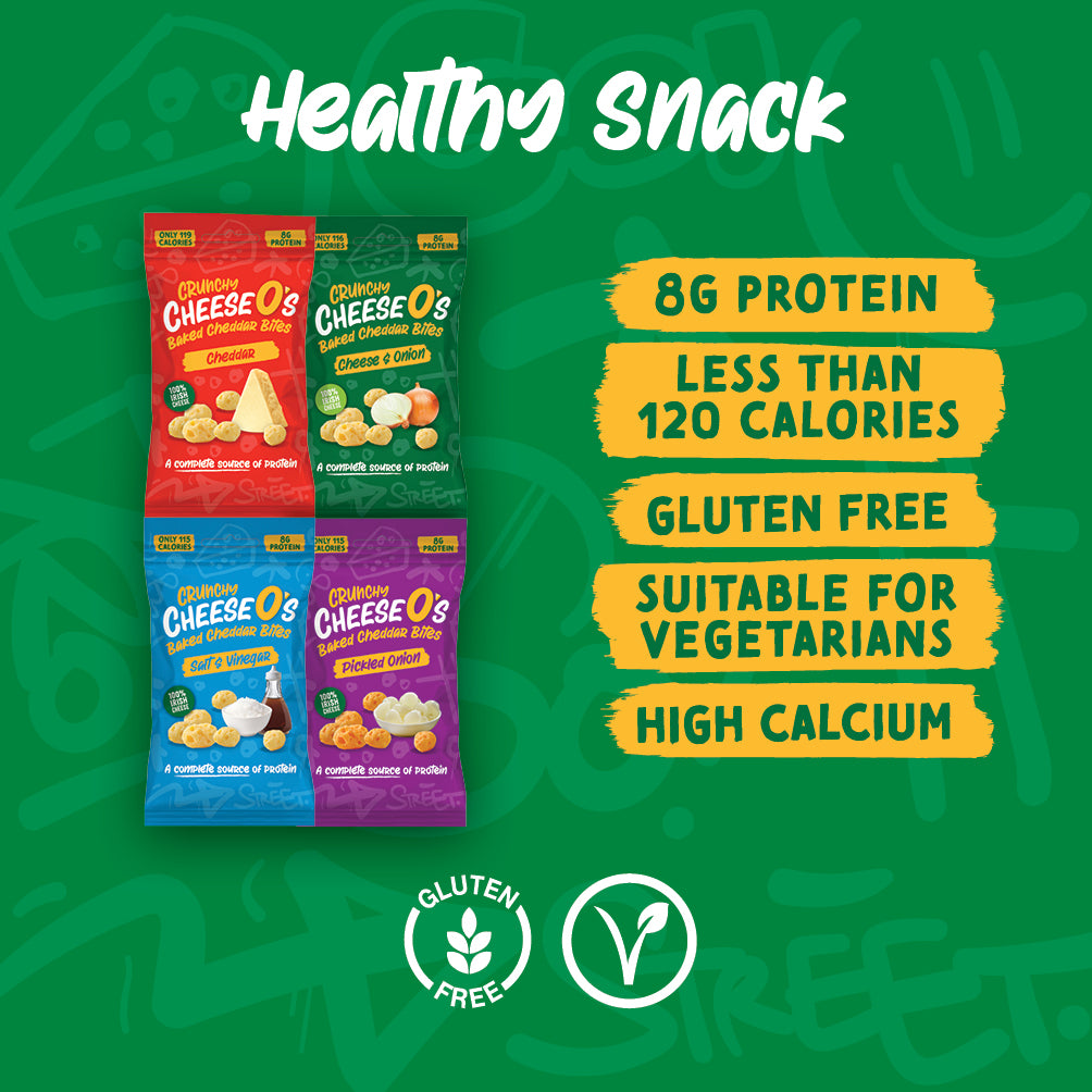 CheeseO's Crunchy Baked Cheddar Bites - Cheddar 10x20g