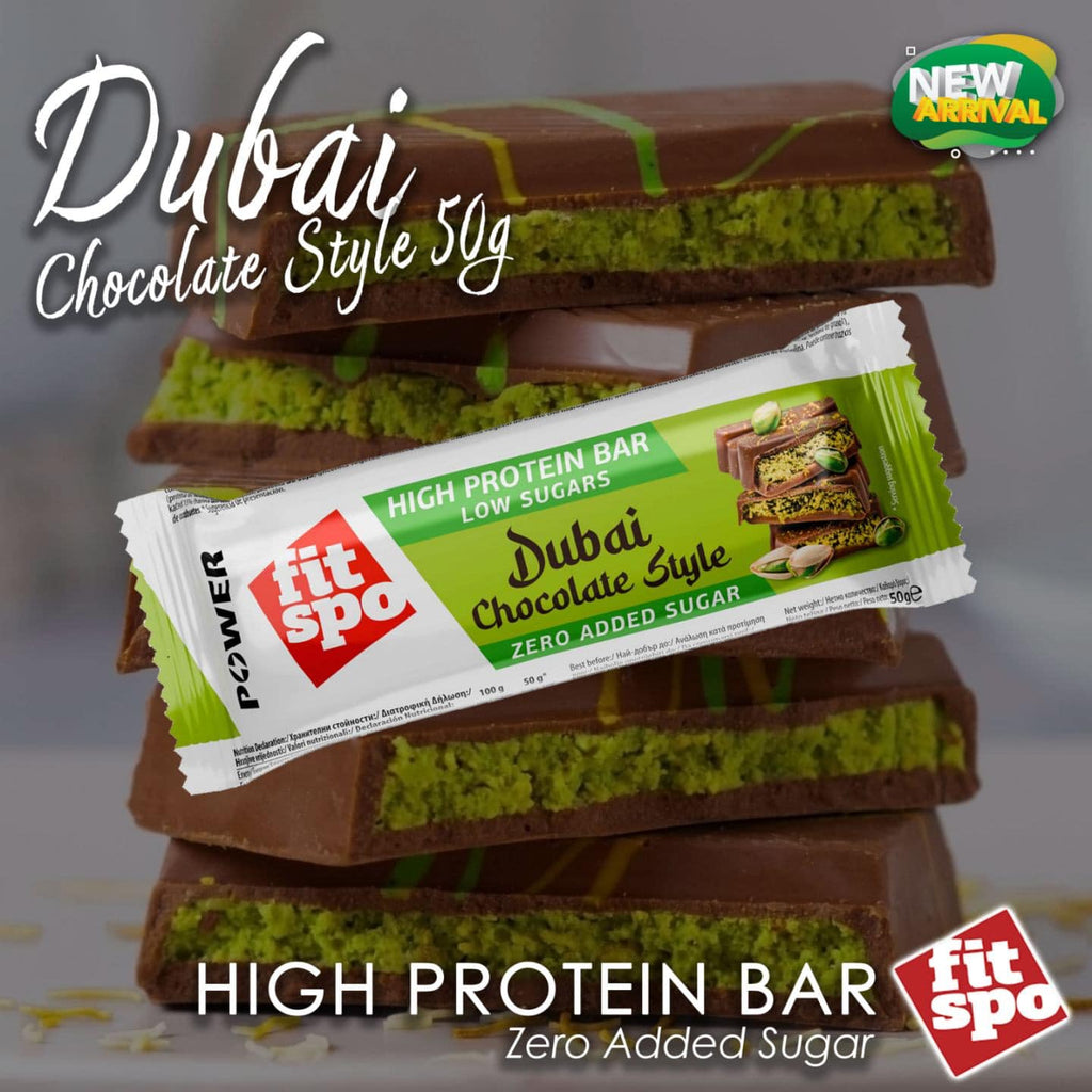 FITSPO Power Protein bar Dubai Chocolate Style 50g