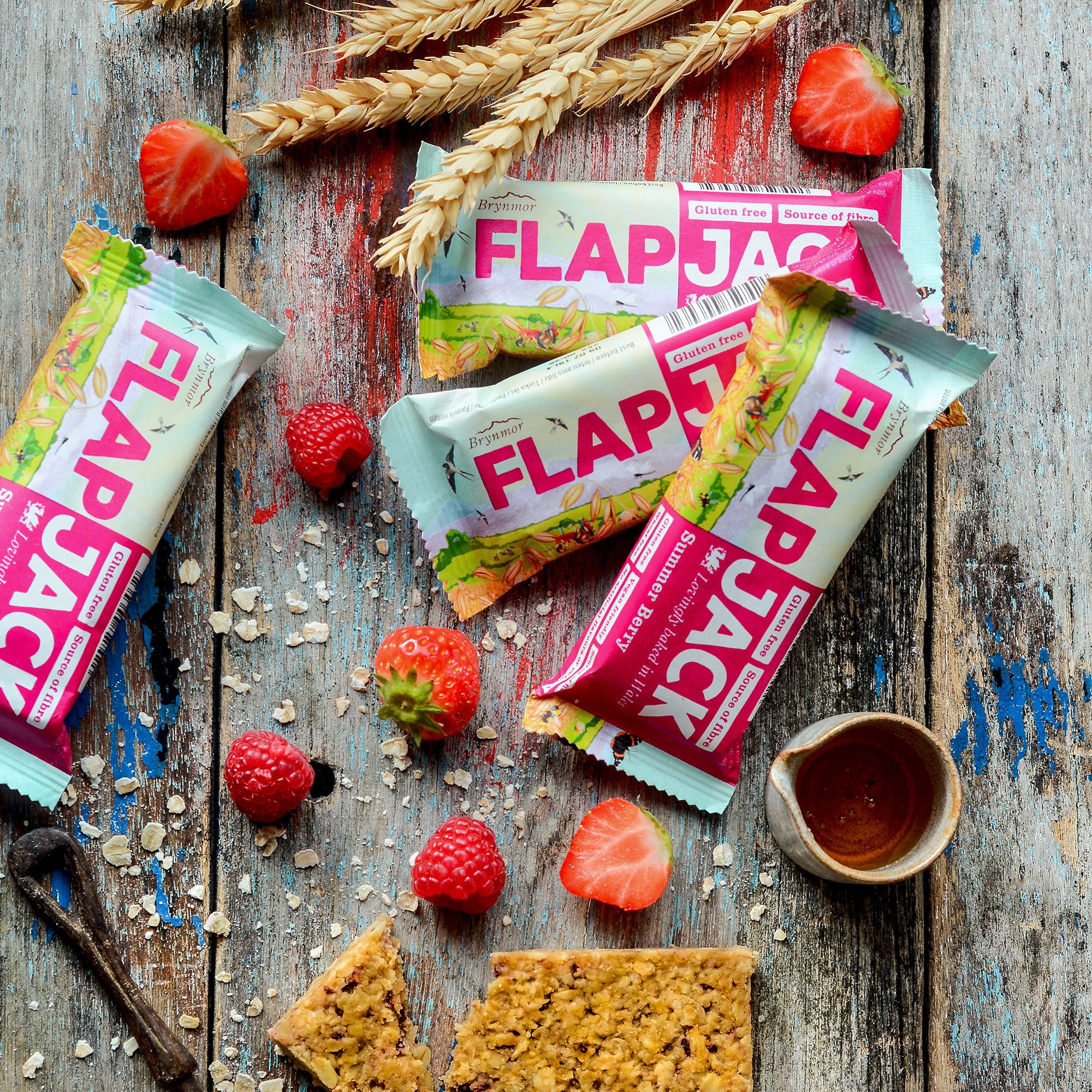 Brynmor Gluten Free Flapjack Summer Berry 20 x 80g