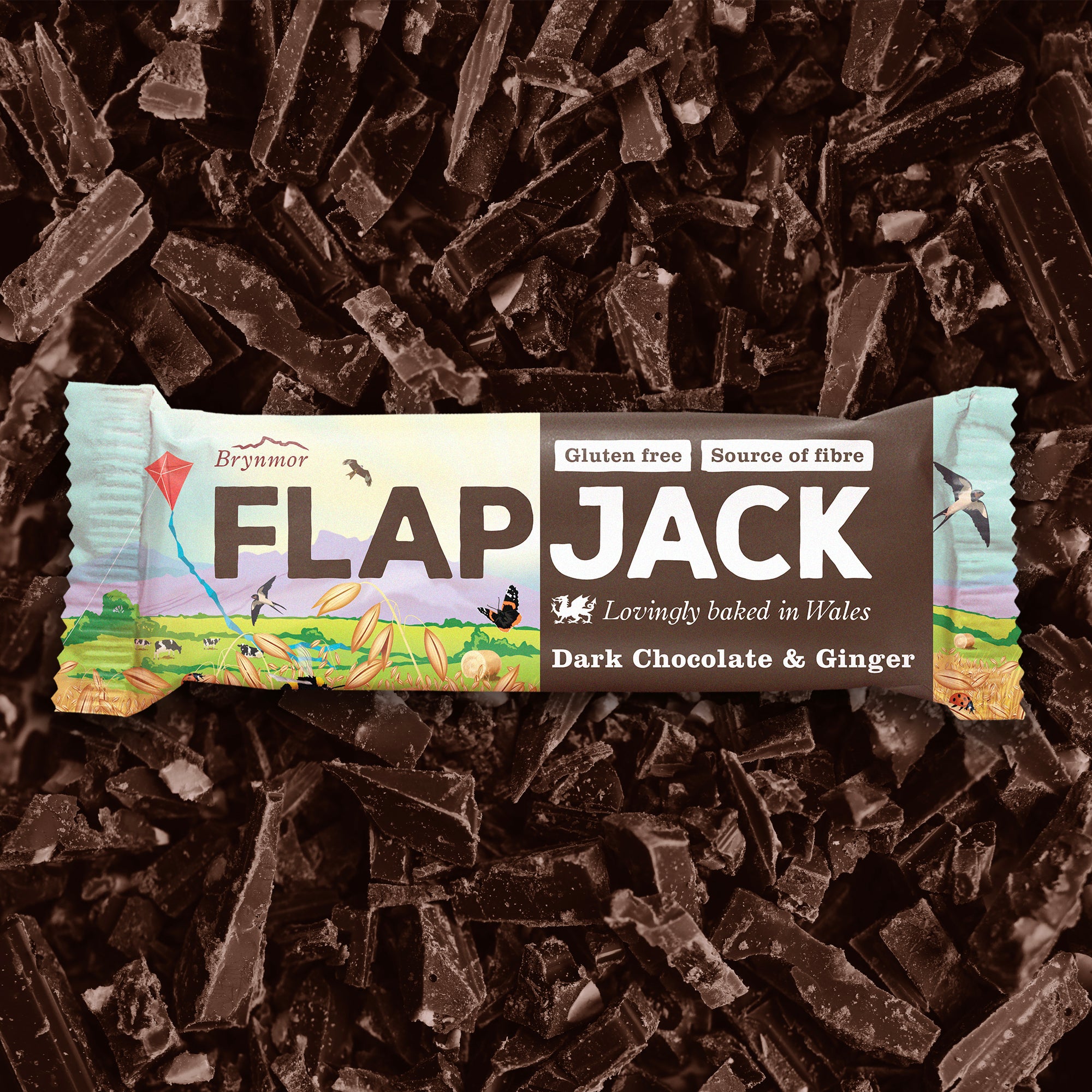Brynmor Gluten Free Flapjack Chocolate Ginger 20 x 80g