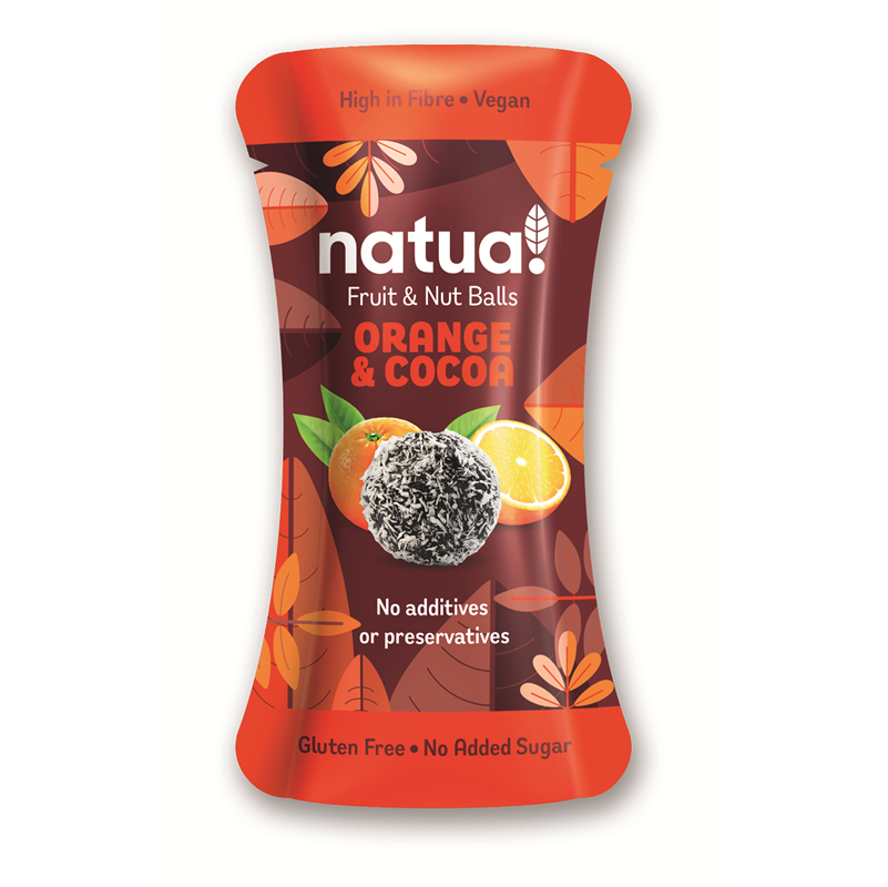 natua! Fruit & Nut Balls Orange & Cocoa 12 x 28g