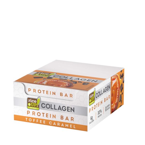 riceUP! Collagen Protein Bar Toffee Caramel, 12 x 50g