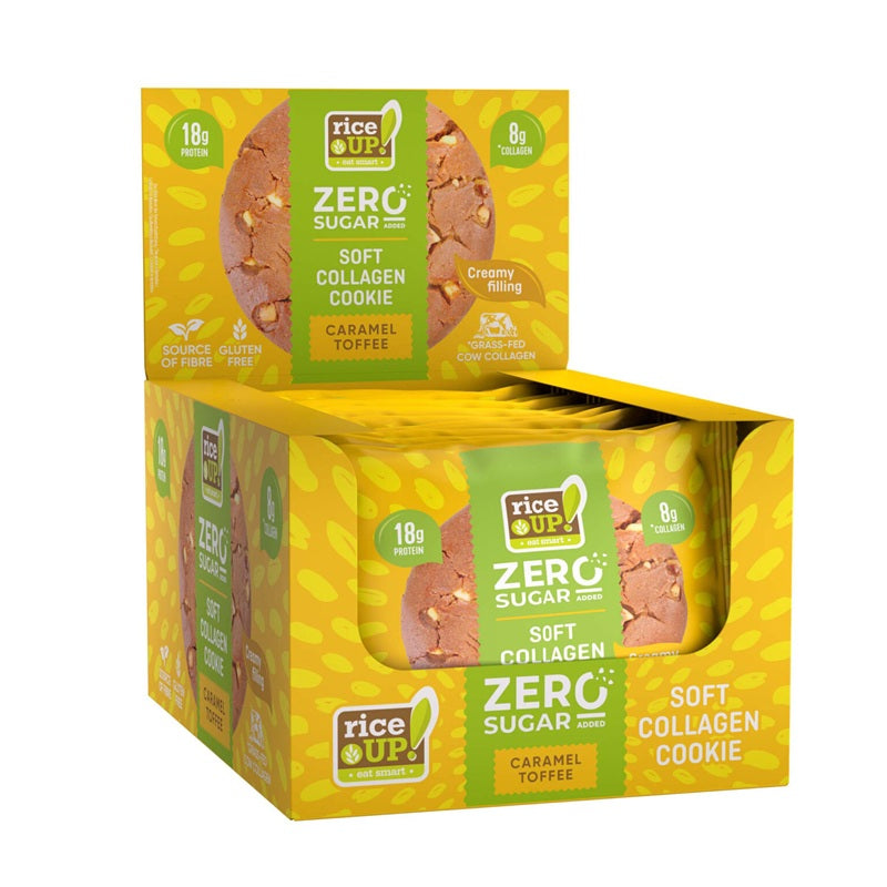 riceUP! Soft Collagen Cookie Caramel Toffee 12 x 60g
