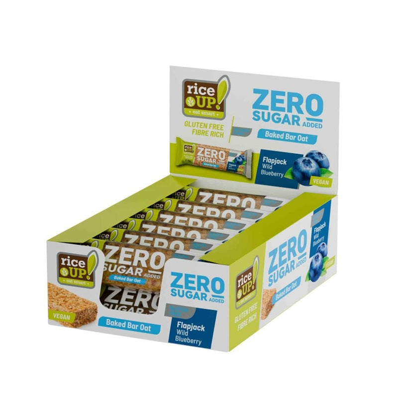 riceUP! Zero Sugar Gluten Free Oat Bar Wild Blueberry 12 x 70g